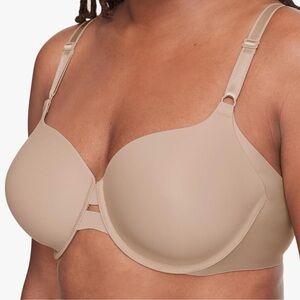 Warners-NWT 38C Blissful Benefits Side Smoothing bra. Nude. Lined underwire. New